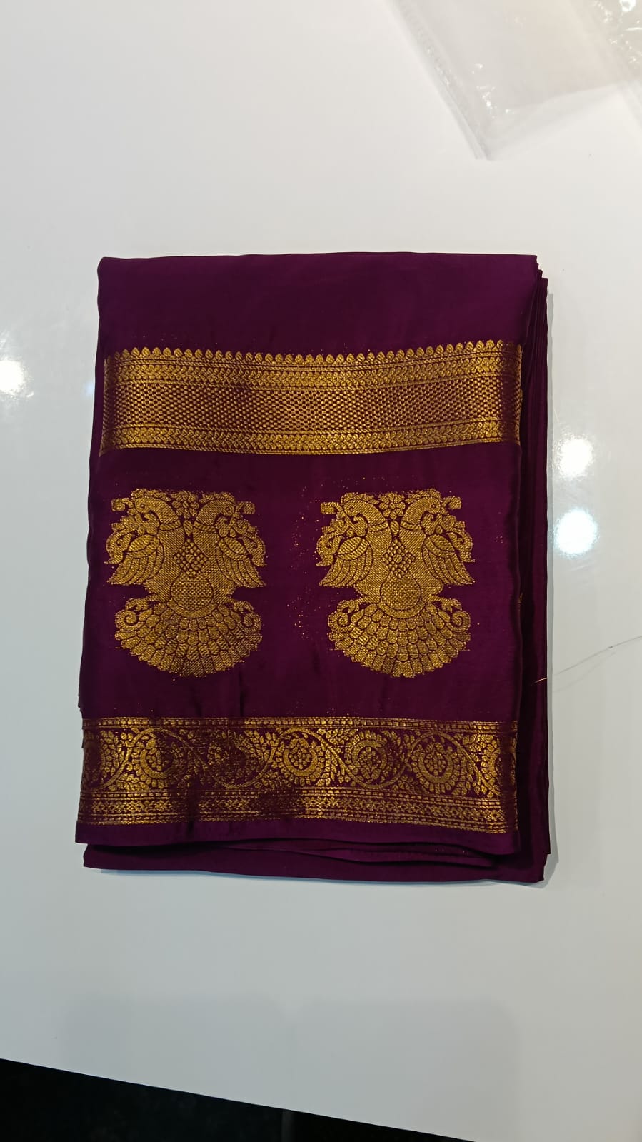 Raadhana Gandaberunda Temple Border Silk Saree