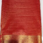 Raadhana Crush Saree – Copper Gold Edition