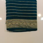 Raadhana Pure Crepe Stripes Saree – Heritage Weave