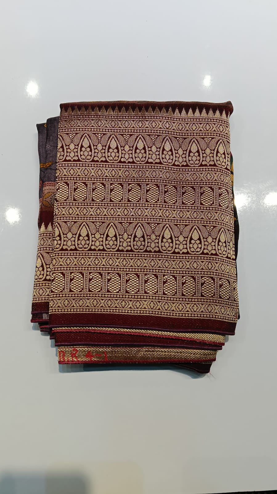Raadhana Amaya Saree – Lotus Garden Designer Drape - Image 6