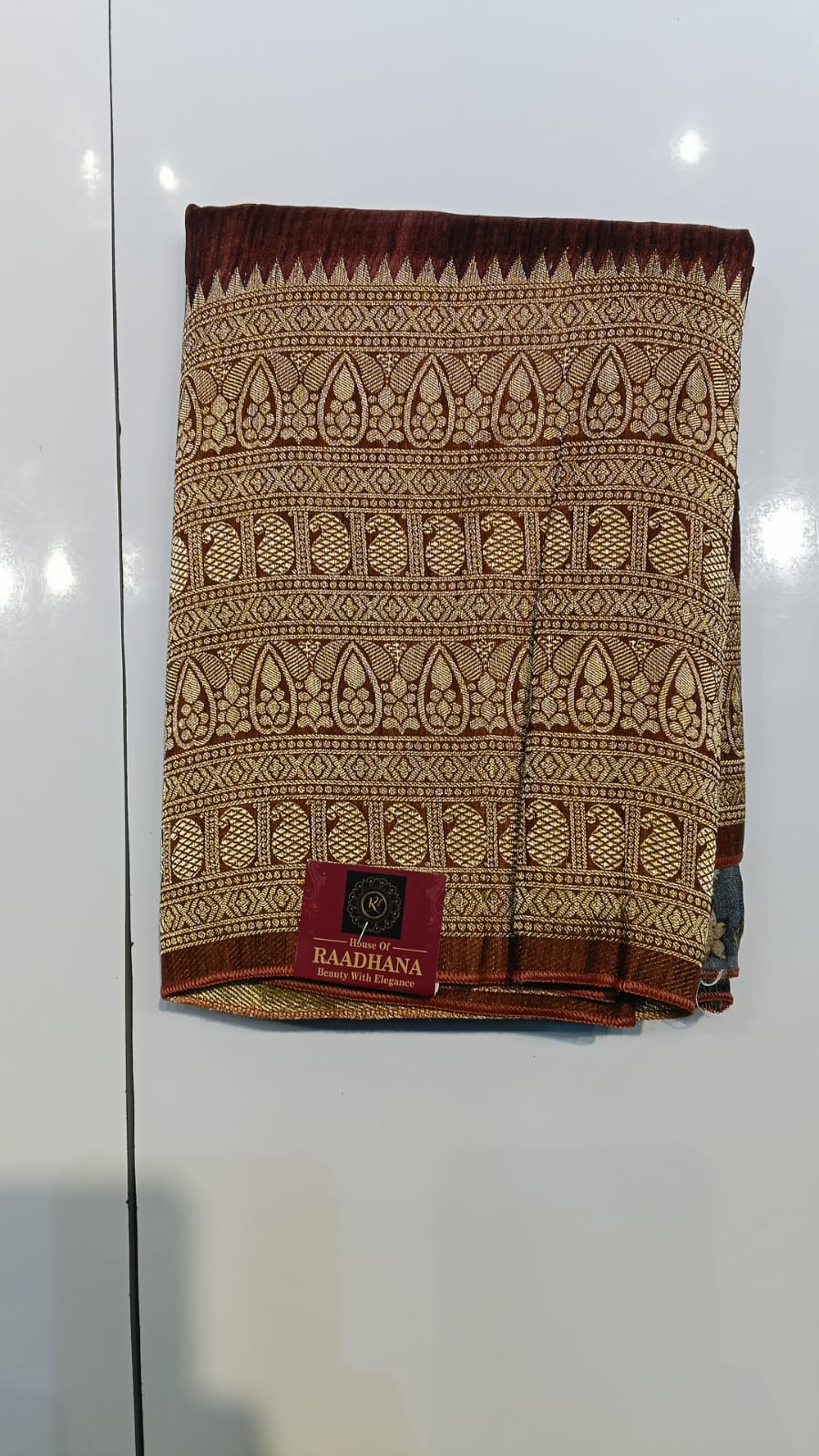 Raadhana Amaya Saree – Lotus Garden Designer Drape - Image 2