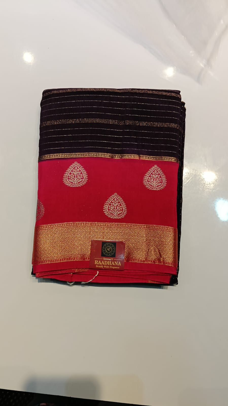Raadhana Viscose Silk Saree – Zari Elegance